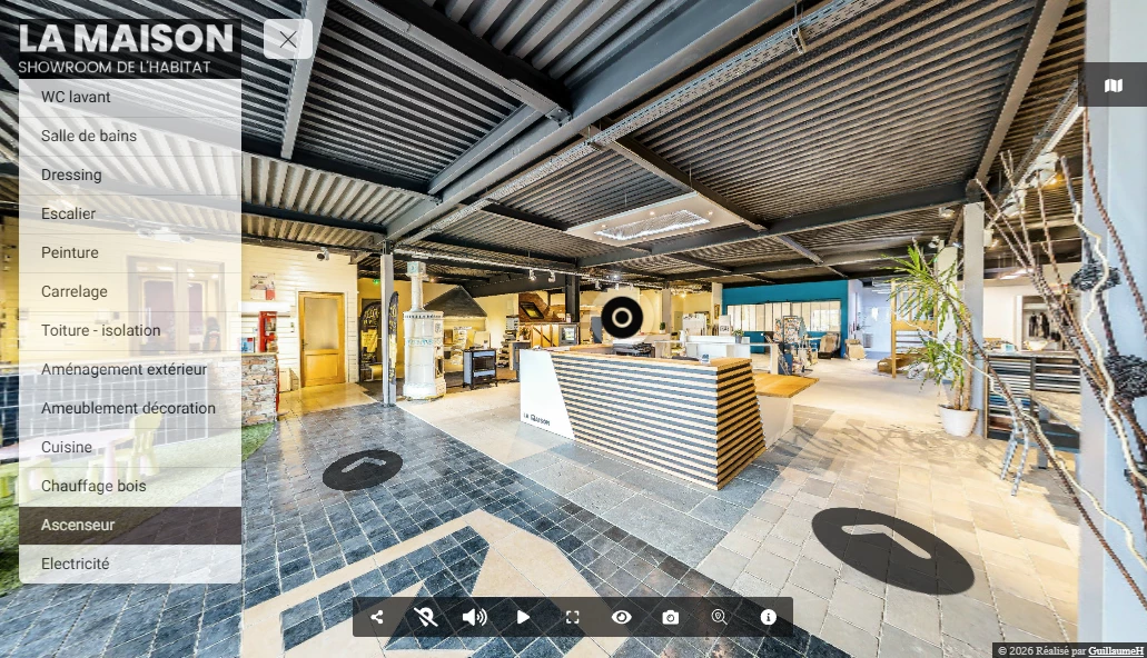 ecran accueil visite virtuelle show room la maison a loches realise par guillaume hareux